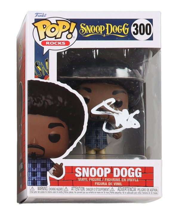 SNOOP DOGG DEATH ROW SIGNED FUNKO POP #300 WITH PROTECTOR JSA COA