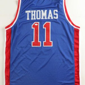 Isiah Thomas Signed Autographed Custom Blue/Red Bad Boys Jersey JSA Authentic