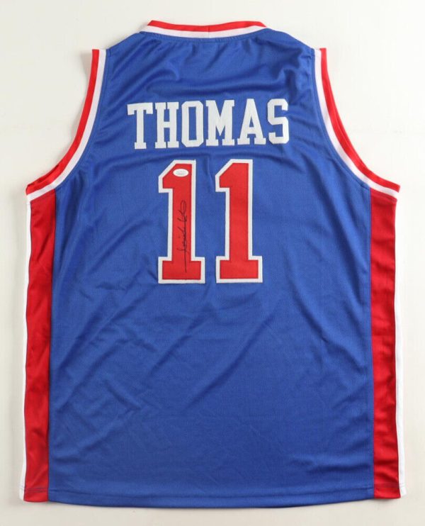 Isiah Thomas Signed Autographed Custom Blue/Red Bad Boys Jersey JSA Authentic