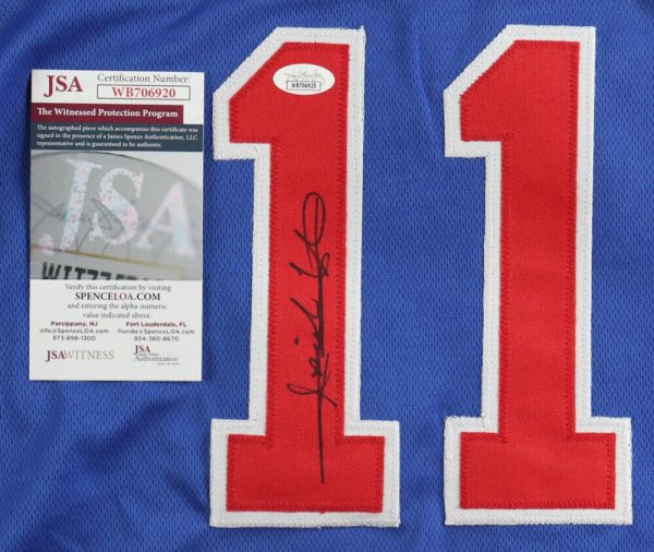 Isiah Thomas Signed Autographed Custom Blue/Red Bad Boys Jersey JSA Authentic