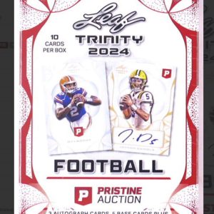 2024 Leaf Trinity x Pristine Auction Collab Sealed Football Card Box w/ 3 Autos