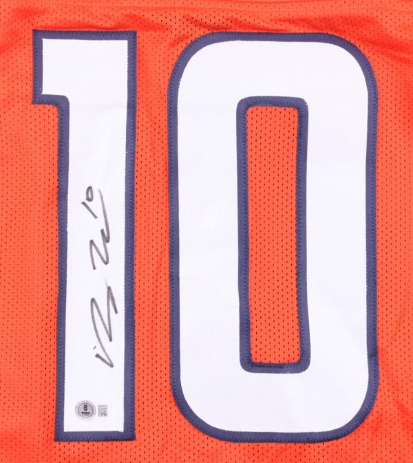 Bo Nix Signed Custom Denver Orange Football Jersey Auto Beckett COA