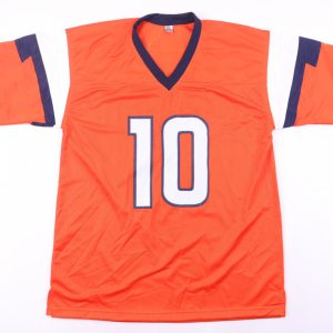 Bo Nix Signed Custom Denver Orange Football Jersey Auto Beckett COA