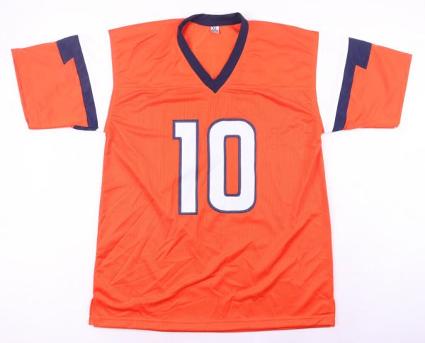 Bo Nix Signed Custom Denver Orange Football Jersey Auto Beckett COA