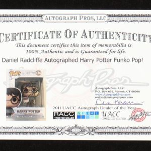 Daniel Radcliffe Signed Harry Potter Funko Pop 174 Autograph COA