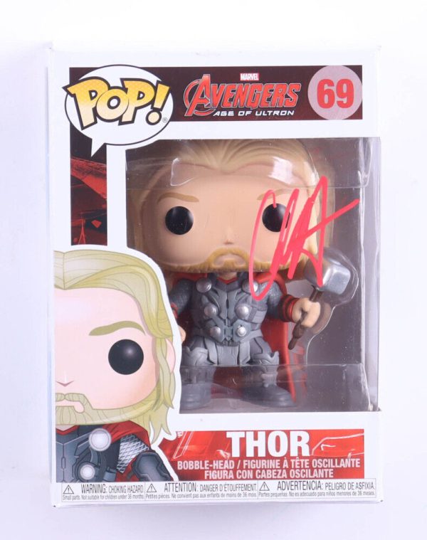 Chris Hemsworth Signed Thor Funko Pop #69 MARVEL AVENGERS With Protector JSA COA