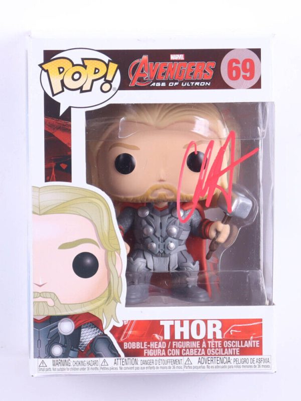 Chris Hemsworth Signed Thor Funko Pop #69 MARVEL AVENGERS With Protector JSA COA
