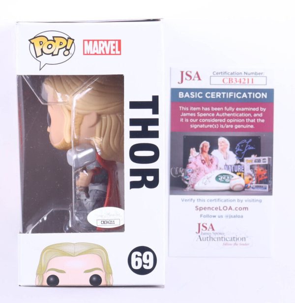 Chris Hemsworth Signed Thor Funko Pop #69 MARVEL AVENGERS With Protector JSA COA