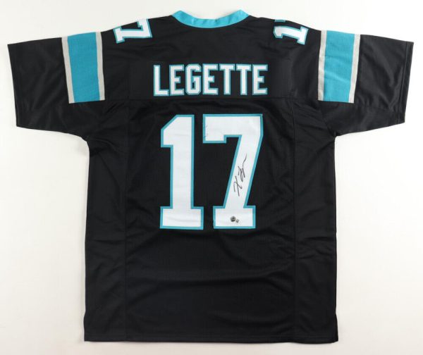 Xavier Legette Carolina Panthers Signed Custom Black Jersey- Beckett COA