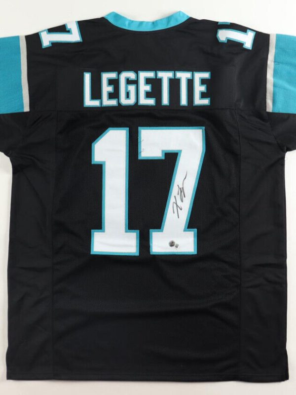 Xavier Legette Carolina Panthers Signed Custom Black Jersey- Beckett COA