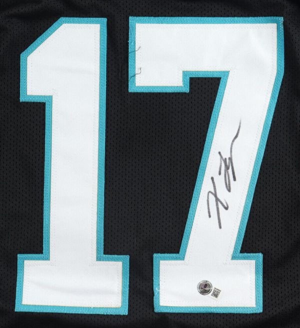 Xavier Legette Carolina Panthers Signed Custom Black Jersey- Beckett COA