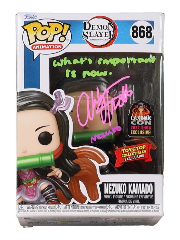 ABBY TROTT SIGNED AUTOGRAPHED DEMON SLAYER NEZUKO KAMADO 868 FUNKO POP JSA COA