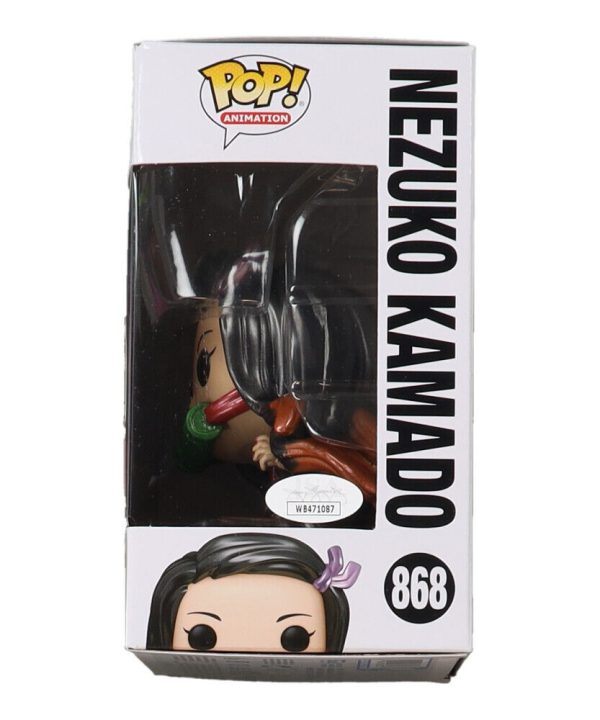 ABBY TROTT SIGNED AUTOGRAPHED DEMON SLAYER NEZUKO KAMADO 868 FUNKO POP JSA COA