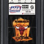 1996 NBA Finals Game 2 Bulls Ticket Michael Jordan 4th MVP/Trophy PSA