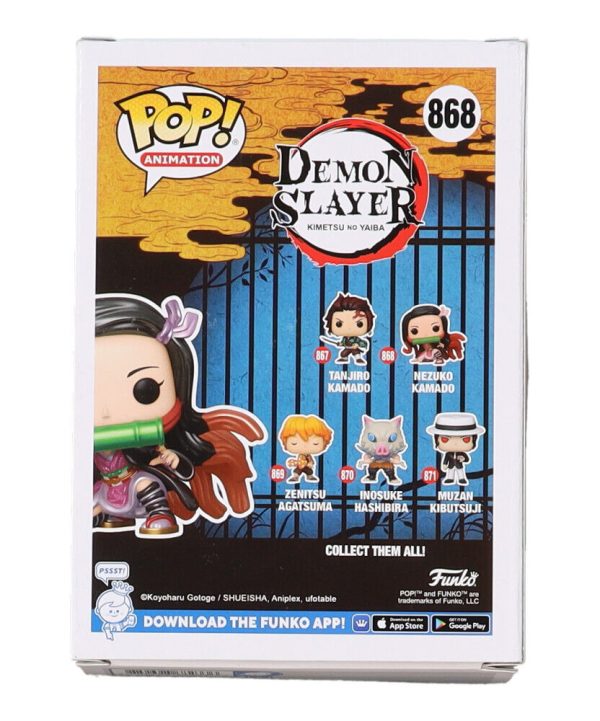 ABBY TROTT SIGNED AUTOGRAPHED DEMON SLAYER NEZUKO KAMADO 868 FUNKO POP JSA COA