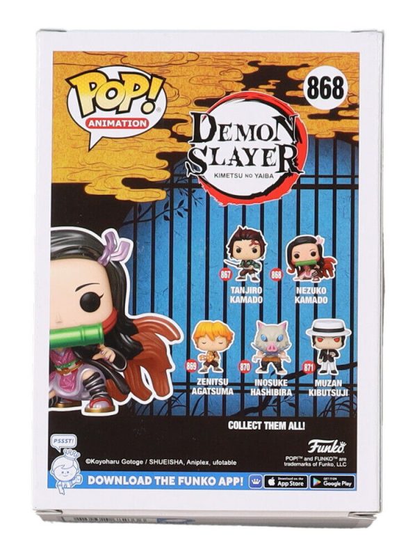 ABBY TROTT SIGNED AUTOGRAPHED DEMON SLAYER NEZUKO KAMADO 868 FUNKO POP JSA COA