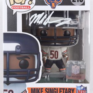 Mike Singletary HOF Signed Chicago Bears Funko Pop #218 AUTO BAS Hologram