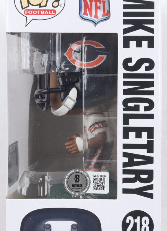 Mike Singletary HOF Signed Chicago Bears Funko Pop #218 AUTO BAS Hologram