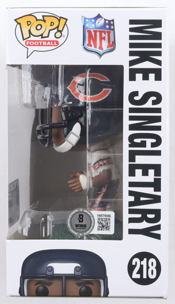 Mike Singletary HOF Signed Chicago Bears Funko Pop #218 AUTO BAS Hologram