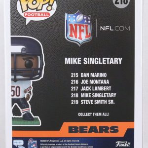 Mike Singletary HOF Signed Chicago Bears Funko Pop #218 AUTO BAS Hologram