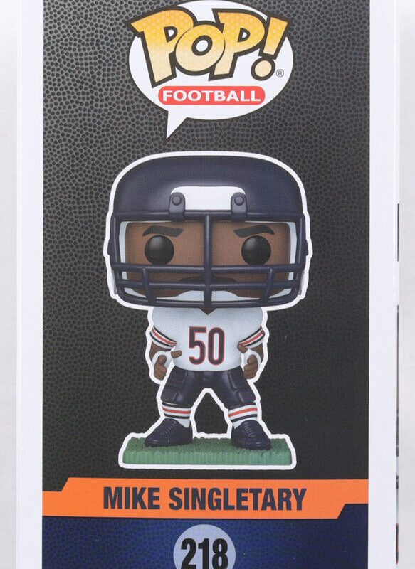 Mike Singletary HOF Signed Chicago Bears Funko Pop #218 AUTO BAS Hologram