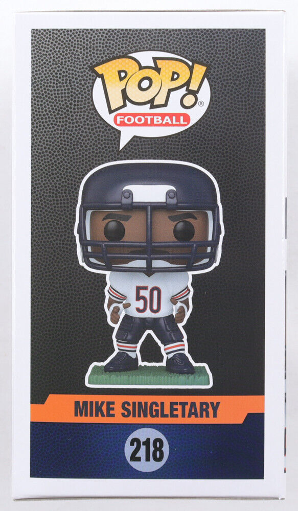 Mike Singletary HOF Signed Chicago Bears Funko Pop #218 AUTO BAS Hologram