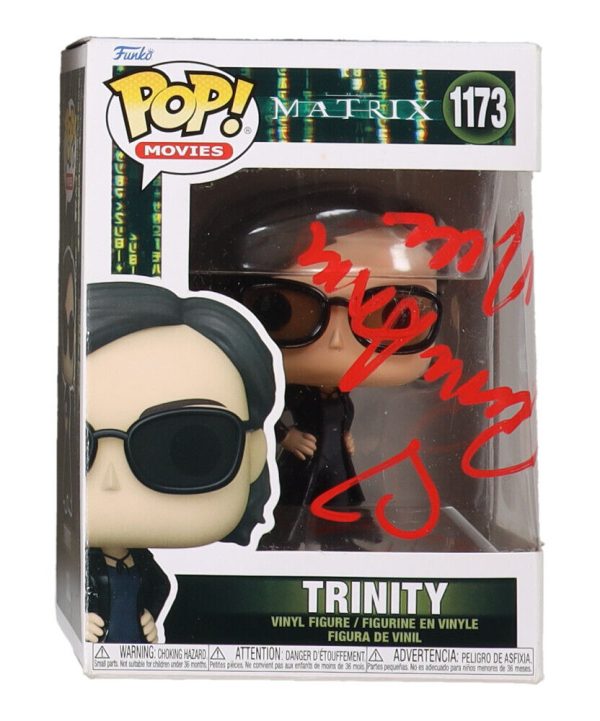 Funko Pop! Vinyl: The Matrix - Trinity #1173 Signed By Carrie-Ann Moss With JSA