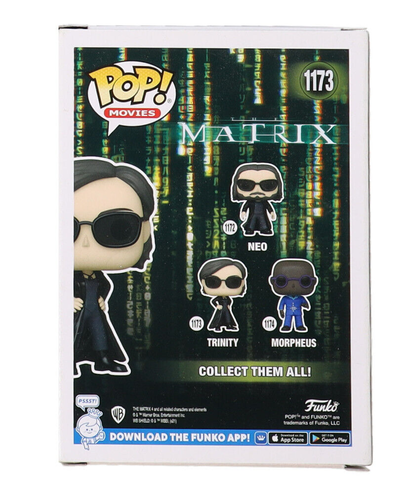 Funko Pop! Vinyl: The Matrix - Trinity #1173 Signed By Carrie-Ann Moss With JSA