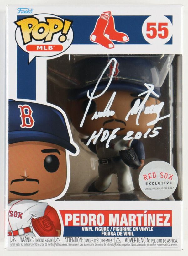 PEDRO MARTINEZ Signed Stadium Giveaway Funko POP! Baseball #55 Soft Case JSA COA