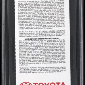 Nov. 2, 2012 - Kobe Bryant Becomes Lakers Career Steals Leader Full Ticket PSA 7