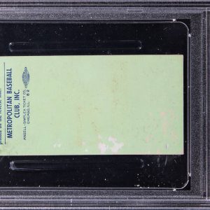 SANDY KOUFAX WIN #61 GIL HODGES 3HRS #367-369 MAURY WILLS 2HRS 1962 TICKET PSA 3