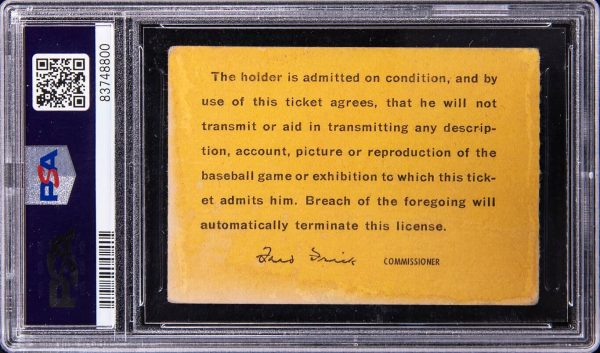 1952 MLB All-Star Game Ticket Stub PSA 3 Mickey Mantle 1st ASG J. Robinson HR