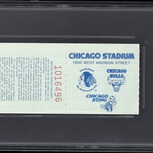 1985 - Michael Jordan Game #45, Win #24 Rookie Ticket Stub Bulls PSA 5 EX