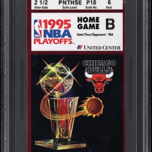 1995 Michael Jordan 1st/Only Playoff Series Win Wearing #45 Ticket Stub PSA