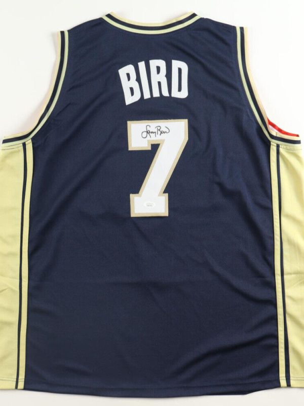 Larry Bird Signed Team USA White Basketball Jersey (JSA)