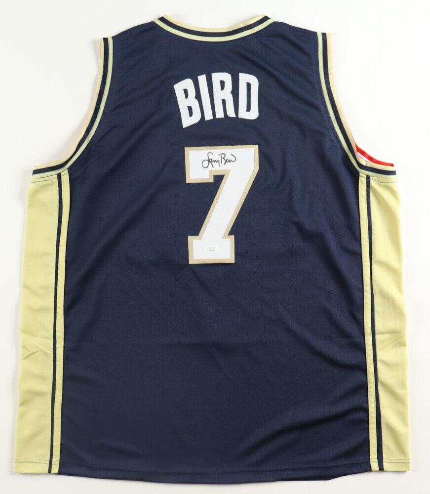 Larry Bird Signed Team USA White Basketball Jersey (JSA)