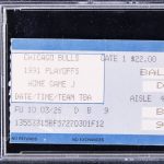 1991 MICHAEL JORDAN NBA Finals Game 2 Bulls Lakers "The Move" TICKET STUB PSA 2