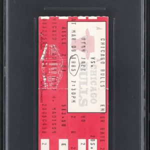 1985 - Michael Jordan Rookie 28 Point Game Ticket Stub Chicago Bulls vs Jazz PSA