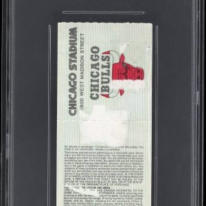 1985 - Michael Jordan Rookie 28 Point Game Ticket Stub Chicago Bulls vs Jazz PSA