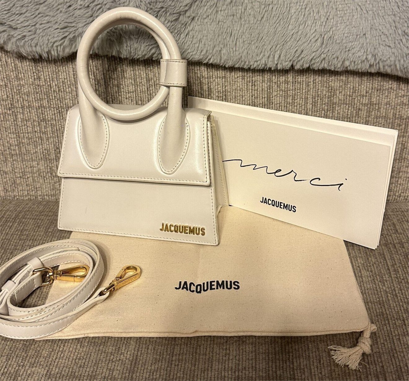 Jacquemus Le grand Chiquito Top Handle Bag Ivory