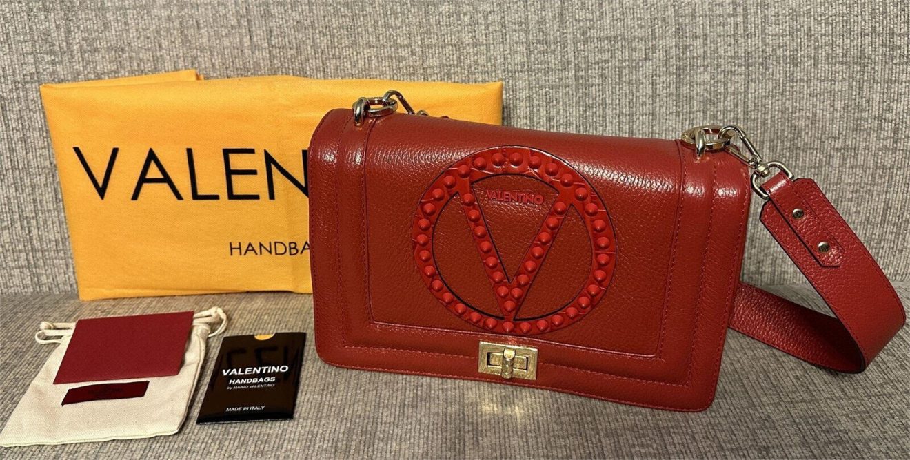 Valentino By Mario Valentino Red Bag with complete accessories and Dust Bag