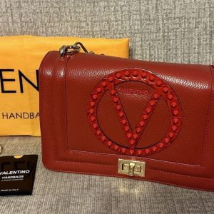 Valentino By Mario Valentino Red Bag with complete accessories and Dust Bag