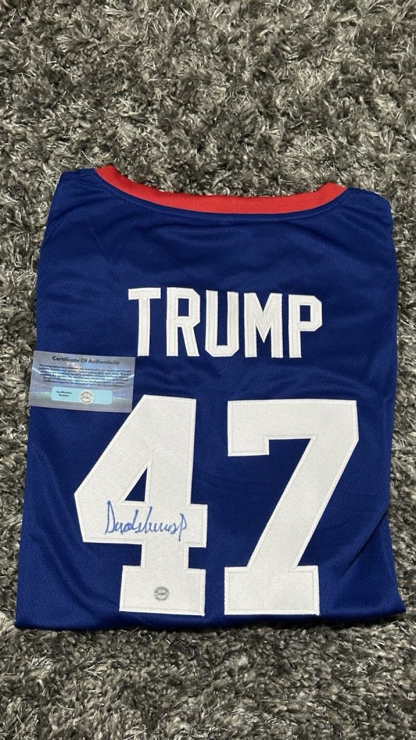 Donald Trump Autographed POTUS Signed Basketball USA Jersey COA Holo