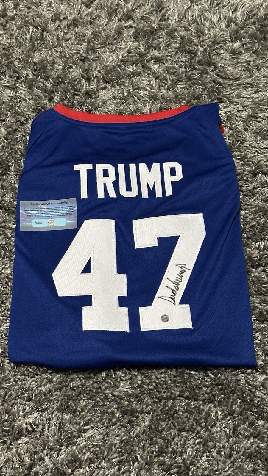 Donald Trump Autographed POTUS Signed Team USA Basketball Jersey XL With COA