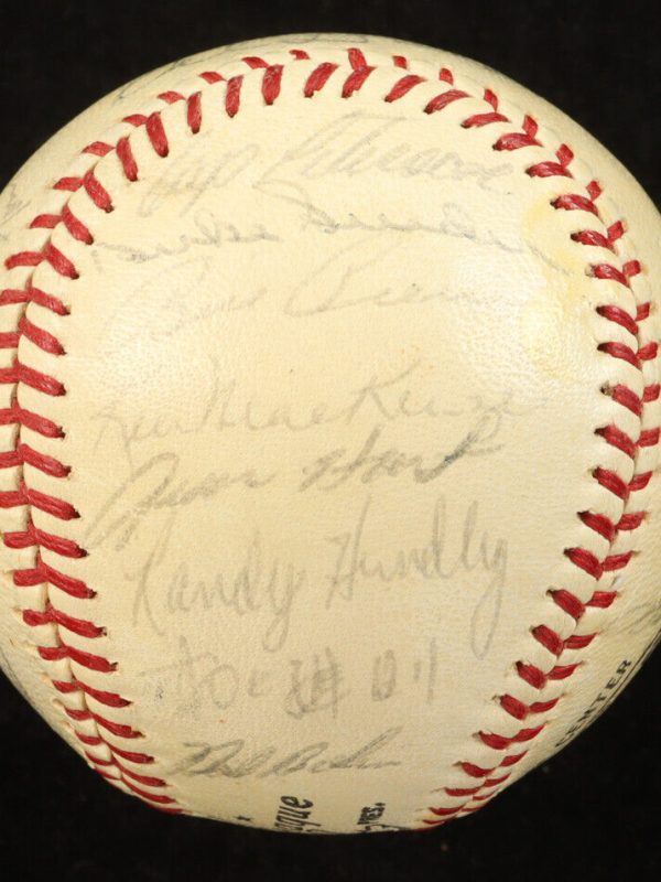 1964 Giants ONL Baseball Signed By (27) Willie Mays, Perry, Cepeda, Snider JSA