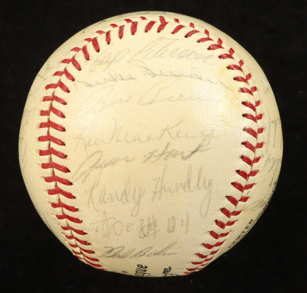 1964 Giants ONL Baseball Signed By (27) Willie Mays, Perry, Cepeda, Snider JSA