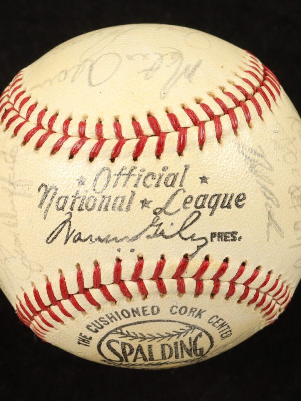 1964 Giants ONL Baseball Signed By (27) Willie Mays, Perry, Cepeda, Snider JSA