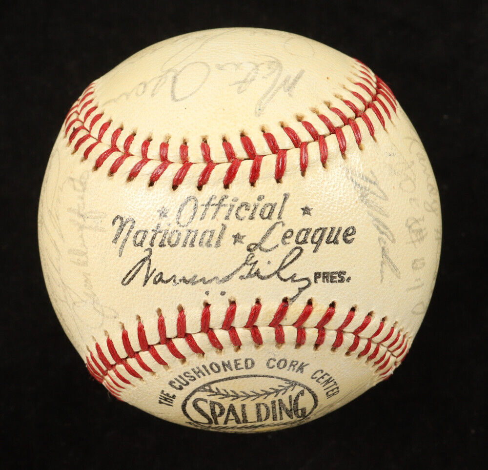1964 Giants ONL Baseball Signed By (27) Willie Mays, Perry, Cepeda, Snider JSA