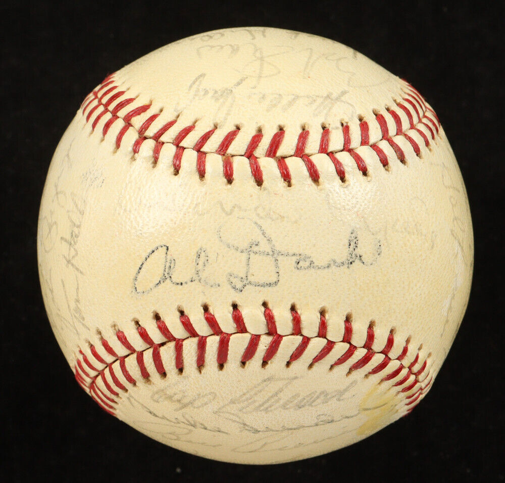 1964 Giants ONL Baseball Signed By (27) Willie Mays, Perry, Cepeda, Snider JSA