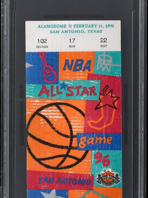 1996 NBA All-Star Game Ticket Stub Michael Jordan MVP PSA 1.5